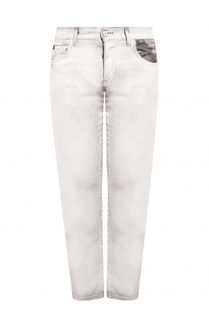 dolce gabbana patchwork design straight leg jeans item
