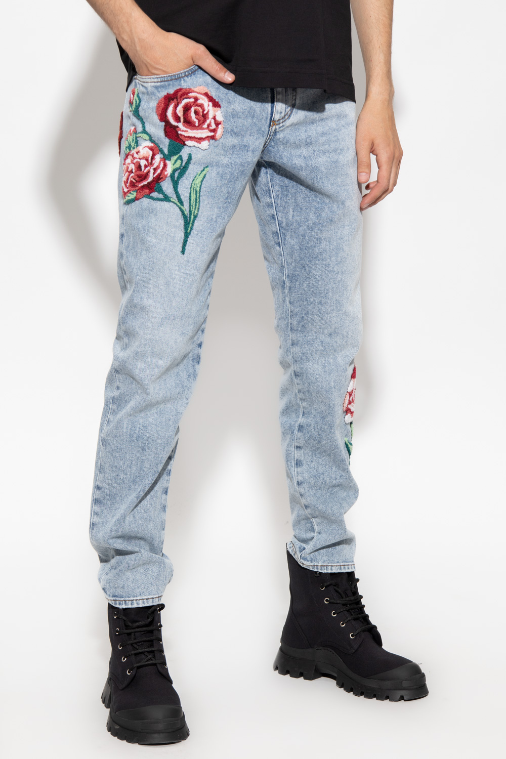 Dolce & Gabbana Jeans with floral embroidery | Men's Clothing | Vitkac