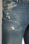 Dolce & Gabbana Kids logo-print short-sleeved polo shirt Distressed jeans