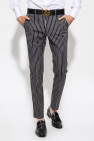 Cropped Lantern Pants in Organic Cotton Stretch Jersey Cotton pleat-front trousers