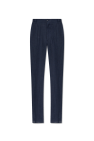 Dolce & Gabbana NAVY BLUE Pleat-front linen trousers
