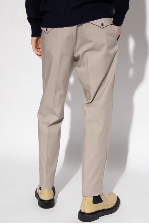 Moncler Cotton pleat-front trousers