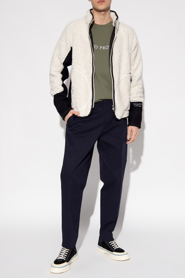 Moncler Pleat-front GUCCI trousers with logo