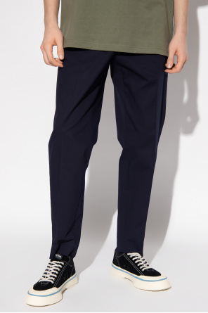 Moncler Pleat-front Slim trousers with logo