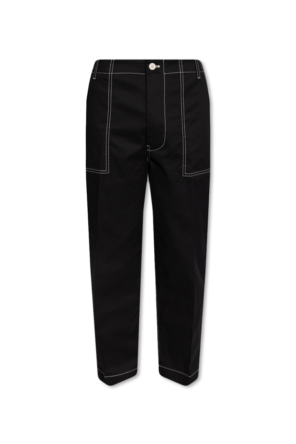 Moncler patch trousers with stitching details