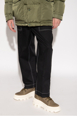 Moncler patch trousers with stitching details
