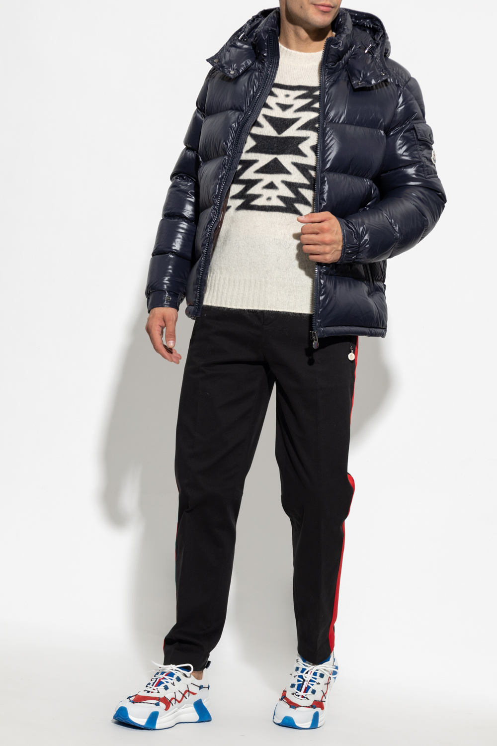 Moncler Trousers with side stripes