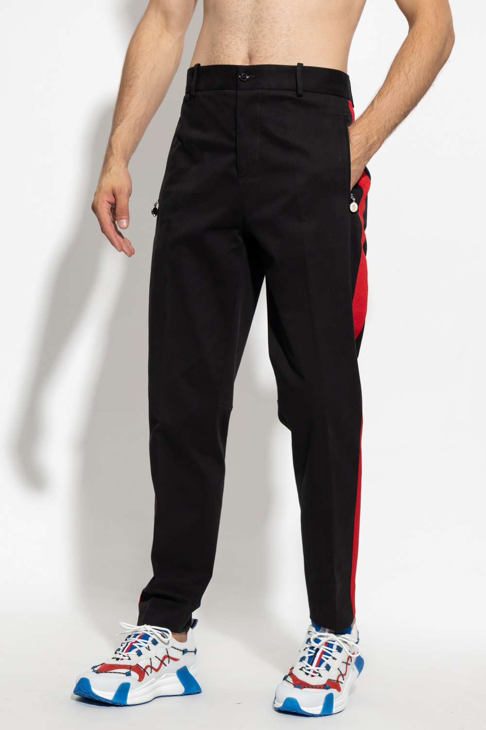 Moncler Trousers with side stripes