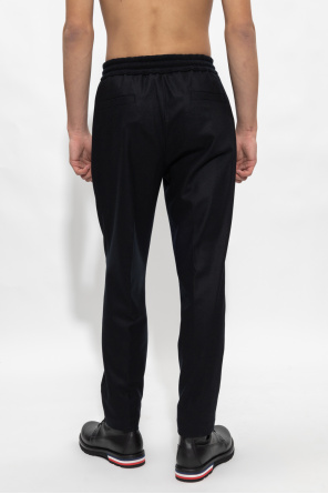 Moncler Wool trousers Heavy with logo