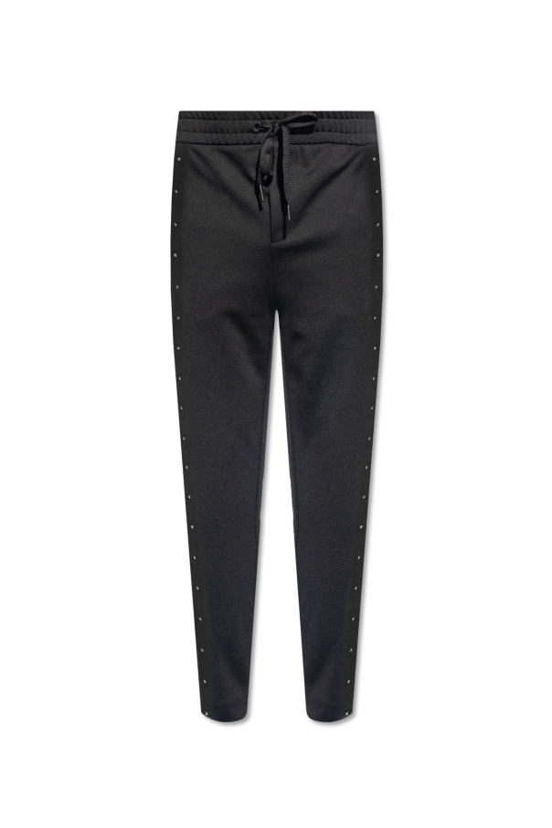 Moncler trousers Versace with side stripes
