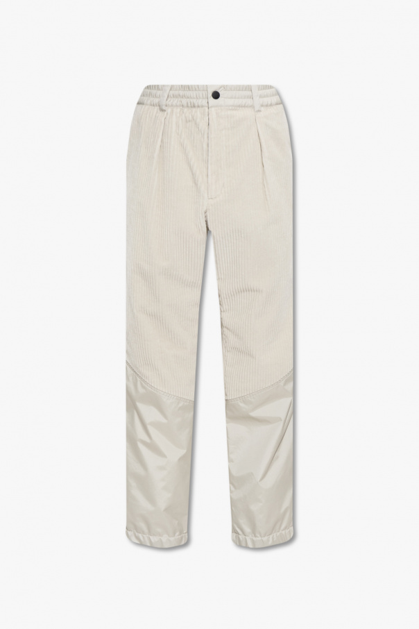 Moncler Grenoble Sztruksowe ocieplane spodnie