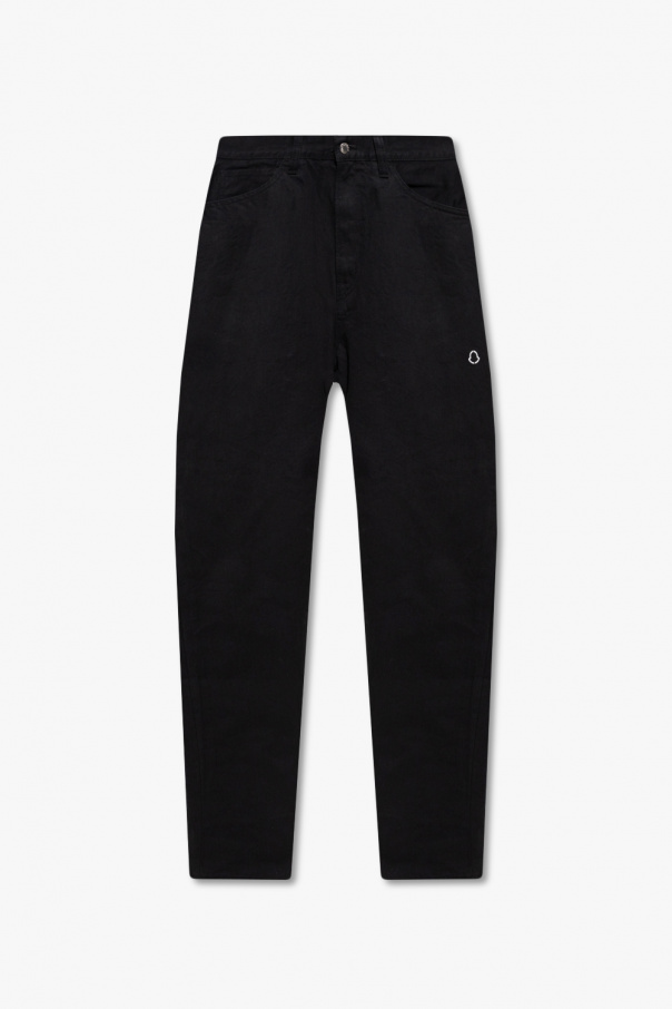 Moncler Genius 7 High-Rise Straight Jeans Fold Over