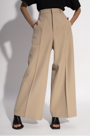 cloe cassandro satin effect palazzo trousers item 褶皱饰长裤
