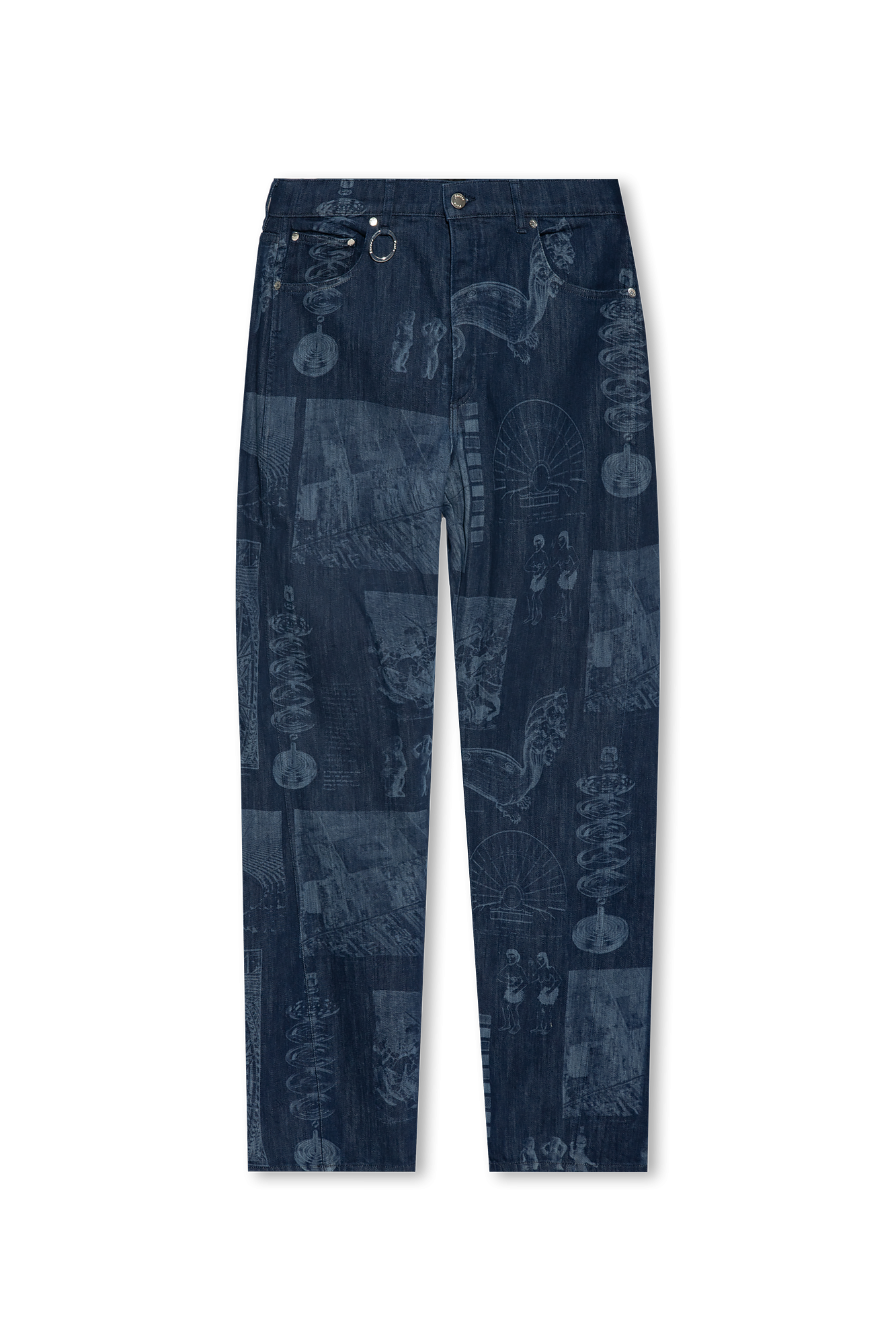Blue Patterned jeans Etudes - GenesinlifeShops KR - RSQ Mens Relaxed Taper  Dark Jeans