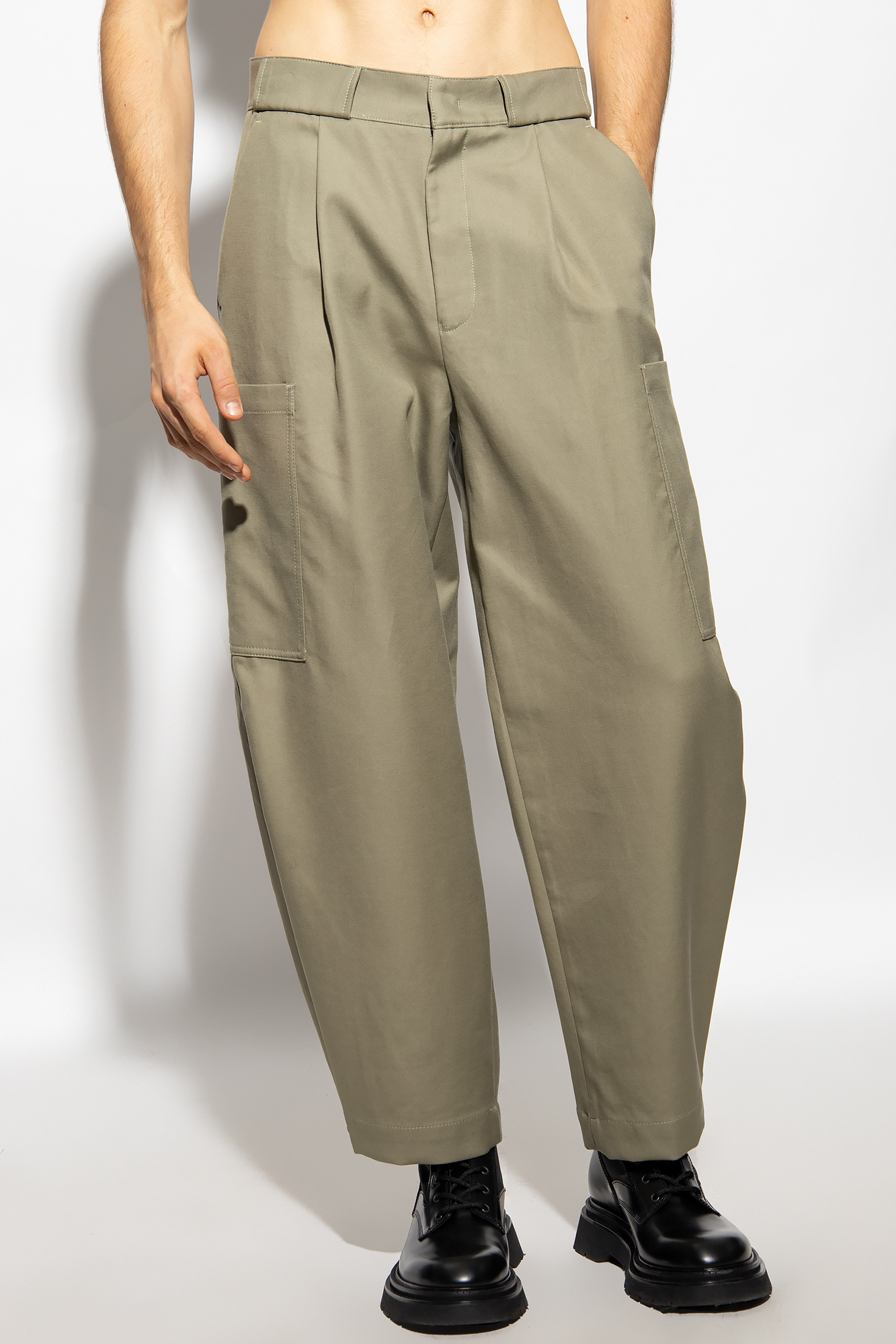 Emporio Armani Cotton loose-fitting trousers