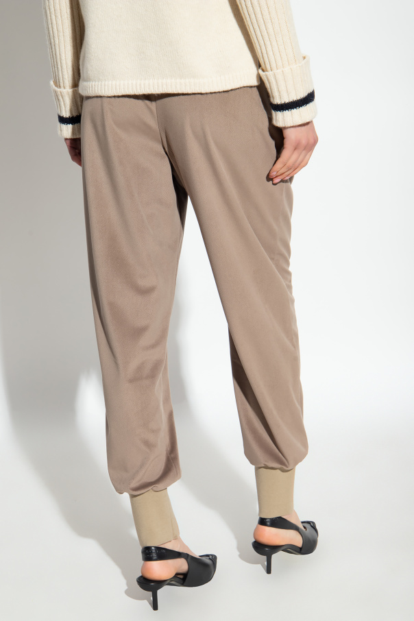 Beige velvet trousers