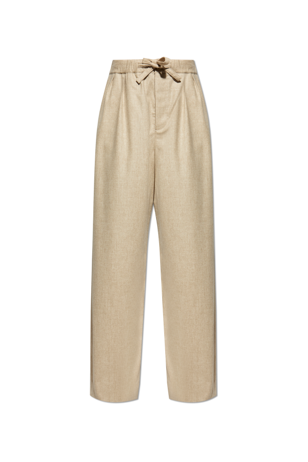 Wool trousers with embossed logo od Loewe
