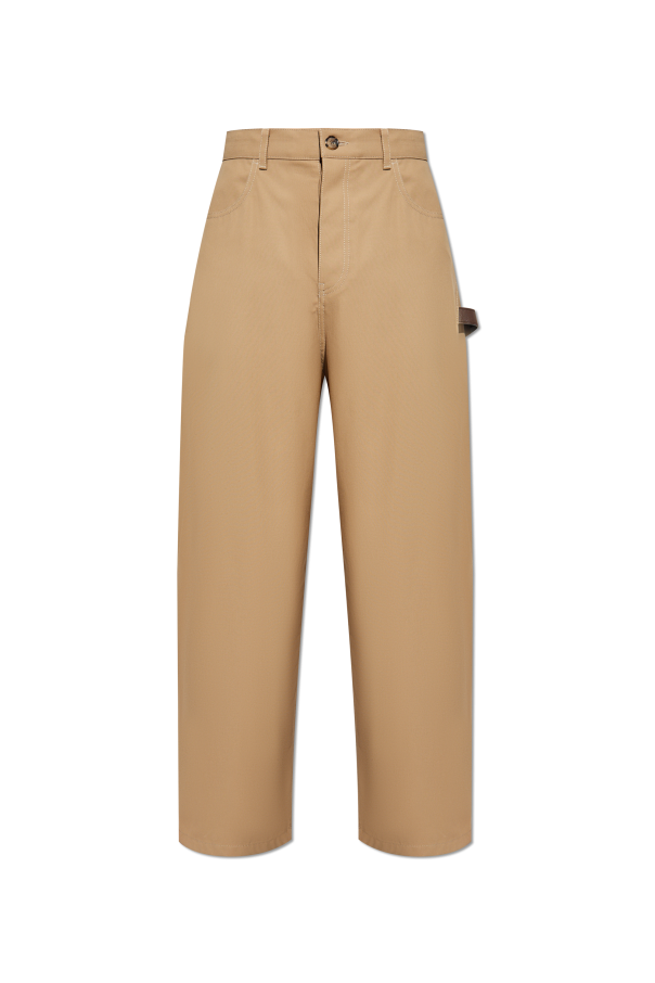 Cotton trousers with straight-leg cut od Loewe