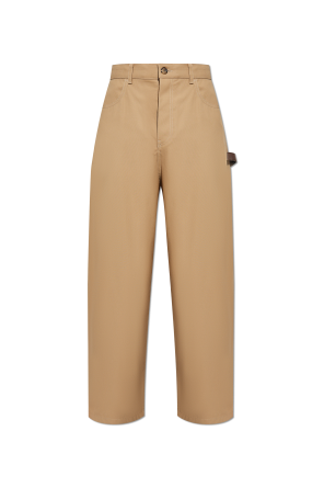 Cotton trousers with straight-leg cut