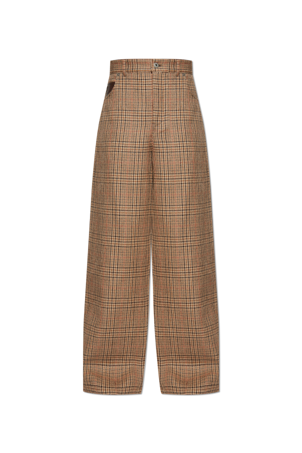 Wool trousers with a check pattern od Loewe