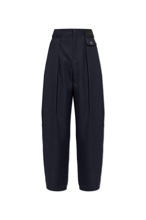 Pinstripe trousers with pleats od Loewe