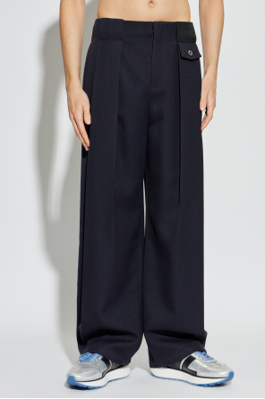 Loewe Pantalones de raya diplomática con pinzas