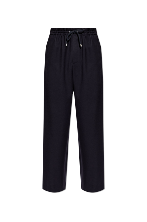 Loose-fit wool trousers