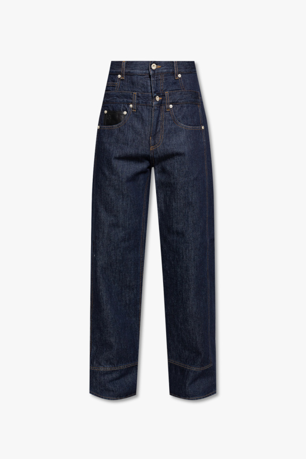 Loewe tricolore Double-waistband jeans