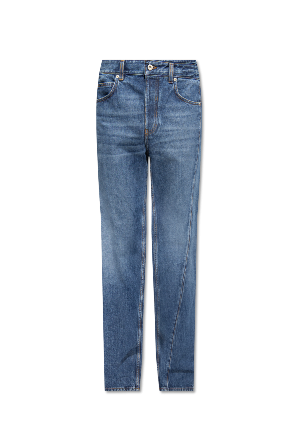 Loewe jeans with logo loewe spodnie light blue