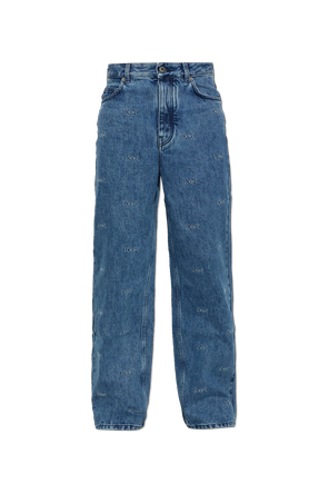 Embroidered logo jeans
