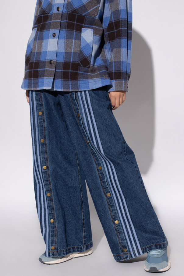 Adidas Originals Women's Ivy Park Denim Wide Leg Snap Pant H61716