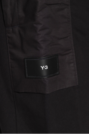 Y-3 Yohji Yamamoto Moschino Kids Girl's Black Cotton Leggings With Logo Print