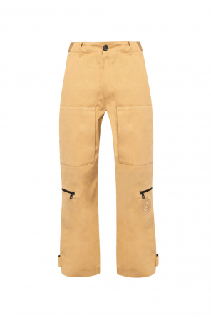 loewe cotton and linen cropped paperbag pants