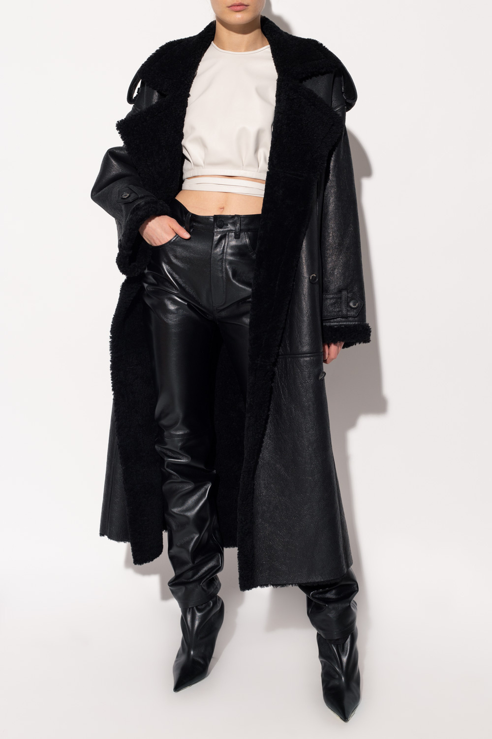 The Mannei ‘Hamilton’ leather trousers