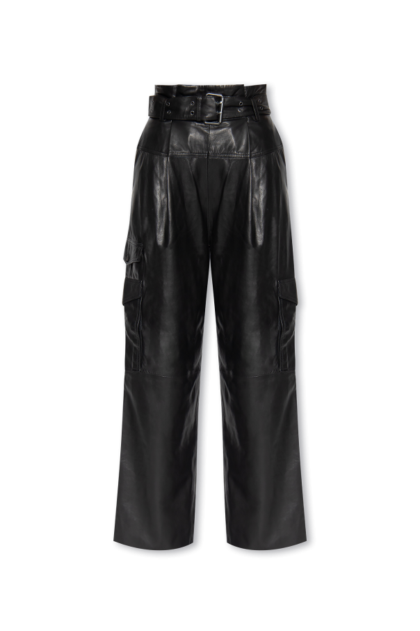 AllSaints Skórzane spodnie ‘Harlyn’
