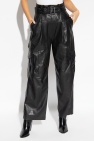 AllSaints BLACK ‘Harlyn’ leather trousers