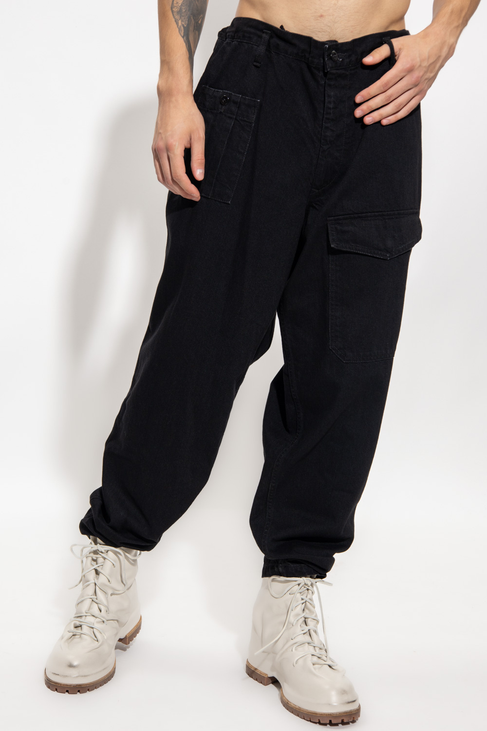 Black Jeans with multiple pockets Yohji Yamamoto - Vitkac GB
