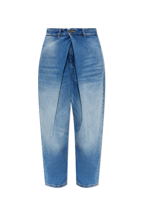 Jeans with pleats