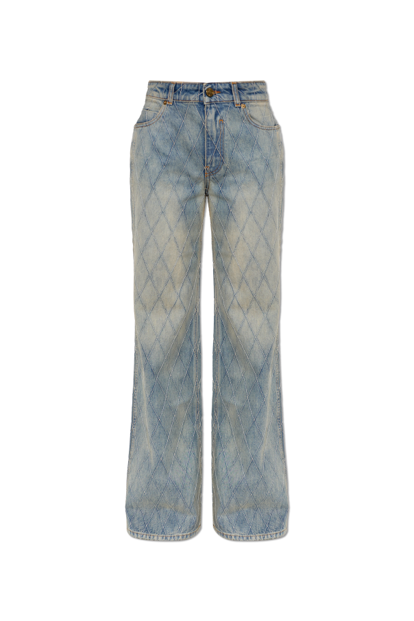 Jeans with `vintage` effect od Balmain