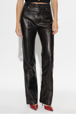 Balmain Skórzane spodnie