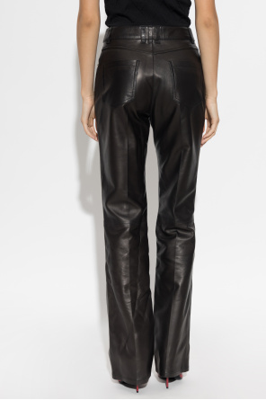 Balmain Skórzane spodnie
