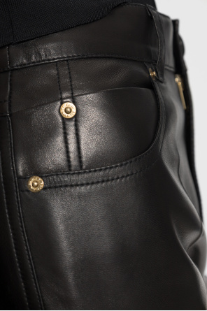 Balmain Skórzane spodnie