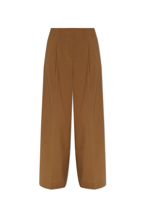 Pantalones de pierna ancha con raya marcada