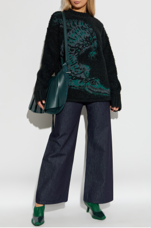 Jeansy z szerokimi nogawkami od LACOSTE RUNWAY