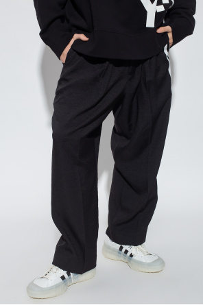 jean zara taille Trousers with logo