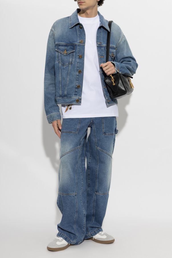 Balmain Jeansy z efektem `vintage`