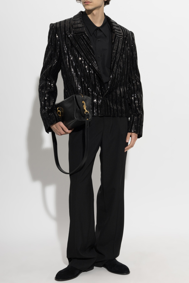 Balmain Wełniane spodnie z zaszewkami