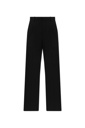 Wool pleated trousers