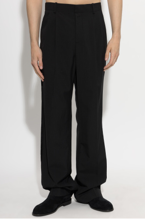 Balmain Wełniane spodnie z zaszewkami
