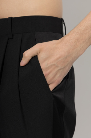 Balmain Wełniane spodnie z zaszewkami
